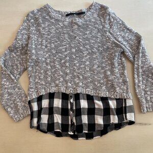 Kensie Black and White Fall Sweater Size L